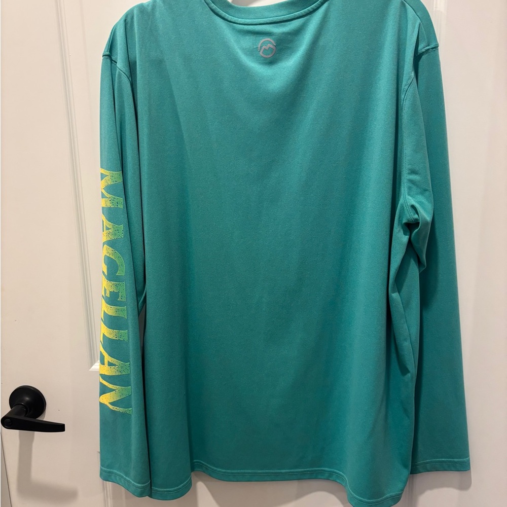 Magellan Outdoors Men's Aqua Long Sleeve Tee - Picture 2 of 3